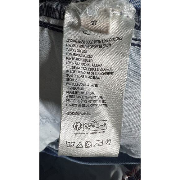 Anthropologie Pilcro Pull On High Rise Wide Leg Track Jeans Drawstring Size 27 - Picture 9 of 11